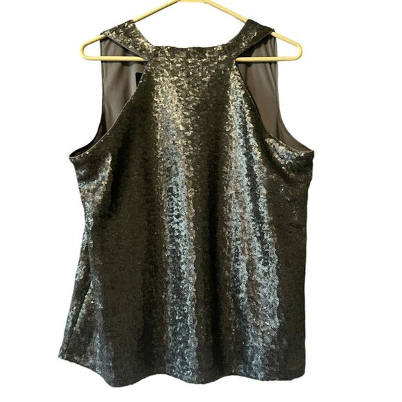 Lane Bryant Women’s‎ Sequin Tank Top Sleeveless Grey Plus Size 14/16 Formal - Picture 2 of 7